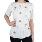 Camiseta Feminina Seiki Coqueiros Branco Off - 43134