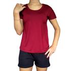 Camiseta Feminina Soltinha Gola Careca Manga Curta Lisa Viscolycra Pp ao Plus Size