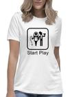 Camiseta feminina start play casamento blusa camisa