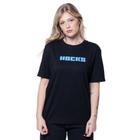 Camiseta Feminina T-Shirt Large Hocks Skate Logo Letter Preta 24-228