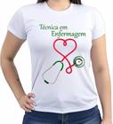 Camiseta Feminina Técnica Enfermagem Tshirt Estetoscópio