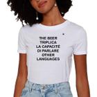 Camiseta feminina the beer triplica la capacite di parlare other languages