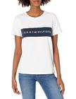 Camiseta feminina Tommy Hilfiger Performance Graphic branca/azul marinho