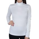 Camiseta Feminina Upman ML Térmica Gola Alta Branca - 246RF