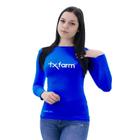 Camiseta Feminina UV50 TX Manga Longa Texas Farm Original Proteção Solar Verão PraiaePesca