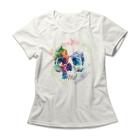 Camiseta Feminina Watercolor Skull