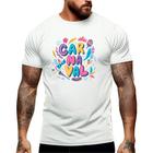 Camiseta Festa Carnaval AA 2024 Manga Curta Estampada Shopping Academia Festa 100% Algodão