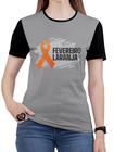 Camiseta Fevereiro Laranja PLUS SIZE Feminina Blusa