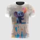 Camiseta Filhote de Elefante Colorindo