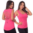 CAMISETA FITNESS Feminina Regata de academia Blusa RECORTE A LASER MANDALA