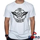 Camiseta Foo Fighters 100% Algodão FF Rock Geeko