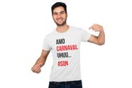 Camiseta Frase Divertida Carnaval Fantasia Branca