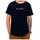 Camiseta Frase Fico Em Silêncio Criativa Engraçada