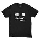 Camiseta Frase Nada Me Abalará Masculina Algodao Jesus Cristo Catolico Excelente Caimento