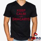 Camiseta Game Of Thrones 100% Algodão Keep Calm and Dracarys House Targaryen Fire and Blood Geeko