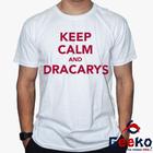 Camiseta Game Of Thrones 100% Algodão Keep Calm and Dracarys House Targaryen Fire and Blood Geeko