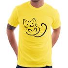 Camiseta Gatinho Traços - Foca na Moda