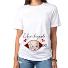 Camiseta Gestante Bebe na barriga Estou chegando...