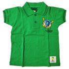 Camiseta gola polo infantil Malwee Fuleco VERDE COPA MUNDIAL BRASIL