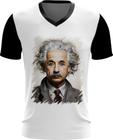 Camiseta Gola V Albert Einstein Físico Brilhante Gênio 1