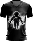 Camiseta Gola V Astronauta Espaço Espacial Estrelas 11