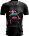 Camiseta Gola V Barbeiro Barbearia Corte Tesoura 1