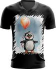 Camiseta Gola V Bebê Pinguim com Balões Crianças 9