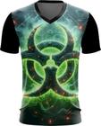 Camiseta Gola V Biohazard Perigo Biológico Stay Away 5