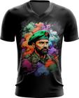 Camiseta Gola V Boina Verde Soldado Batalhão 9