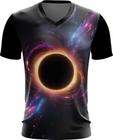 Camiseta Gola V Buraco Negro Black Hole Space 2