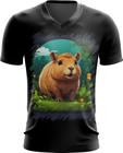 Camiseta Gola V Capivara do Bem Animalzinho 12