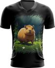 Camiseta Gola V Capivara do Bem Animalzinho 15