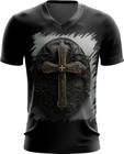 Camiseta Gola V da Cruz de Jesus Igreja Fé 3