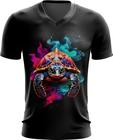 Camiseta Gola V de Tartaruga Marinha Neon Style 6