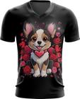 Camiseta Gola V Dia dos Namorados Cachorrinho 17