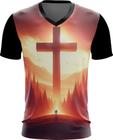 Camiseta Gola V Dryfit Jesus o Caminho Cristã Gospel 2v