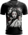 Camiseta Gola V Geisha Ninja Nipon Japão Japan Edo 1