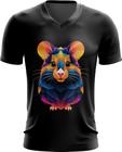 Camiseta Gola V Hamster Neon Pet Estimação 21
