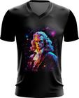 Camiseta Gola V Isaac Newton Físico Brilhante Gênio 1