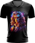 Camiseta Gola V Isaac Newton Físico Brilhante Gênio 2