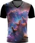 Camiseta Gola V Nebulosa Supernova Estrelas Espaço 1