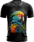 Camiseta Gola V Papagaio Brasileiro Pássaro 3