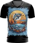 Camiseta Gola V Pesca Esportiva Peixes Azul Paz 5 - Kasubeck Store