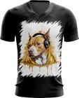 Camiseta Gola V Pitbull com Headphones 1