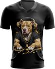 Camiseta Gola V Pitbull com Headphones 10