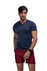 Camiseta Gola V Slim Fit com Proteção UVA/UVB