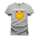 Camiseta Good Vibes Confortável Estampada Nexstar 100% Algodão