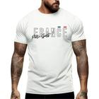 Camiseta Grandes Países France Manga Curta Gola Redonda Shopping Academia Festa 100% Algodão