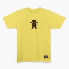 Camiseta grizzly back script logo ss tee yellow