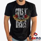 Camiseta Guns N Roses 100% Algodão Rock Geeko